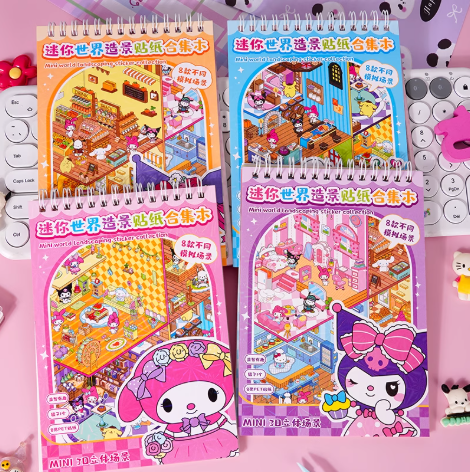 DIY 3D Sanrio Cartoon Stickers – Fun Craft Kit for Kids & Return Gifts (Pack of 4)