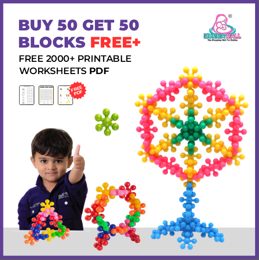 Mumma Mall - Star Block For Kids + FREE 2000+ Pages PDF Worksheet For Kids