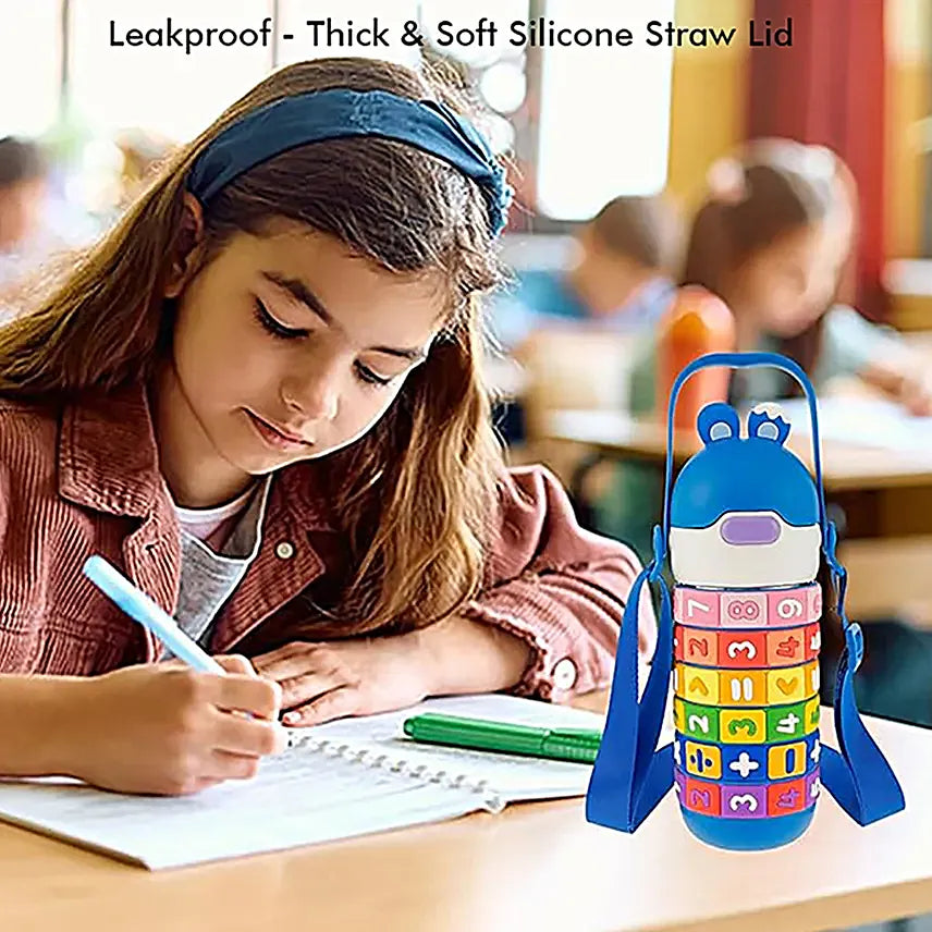 Kids Math Puzzle Water Bottle – Interactive Educational Toy with Rotating Number Rings, Screen-Free Learning & Portable Gift