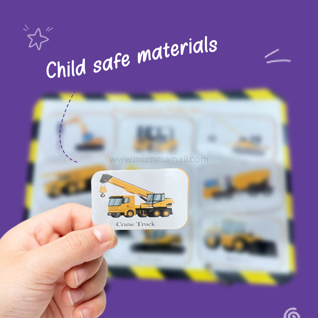 Under Construction Busy Book – Velcro Binder for Kids (3+) with construction vehicles, shapes, numbers, and problem-solving to boost motor skills & cognitive development