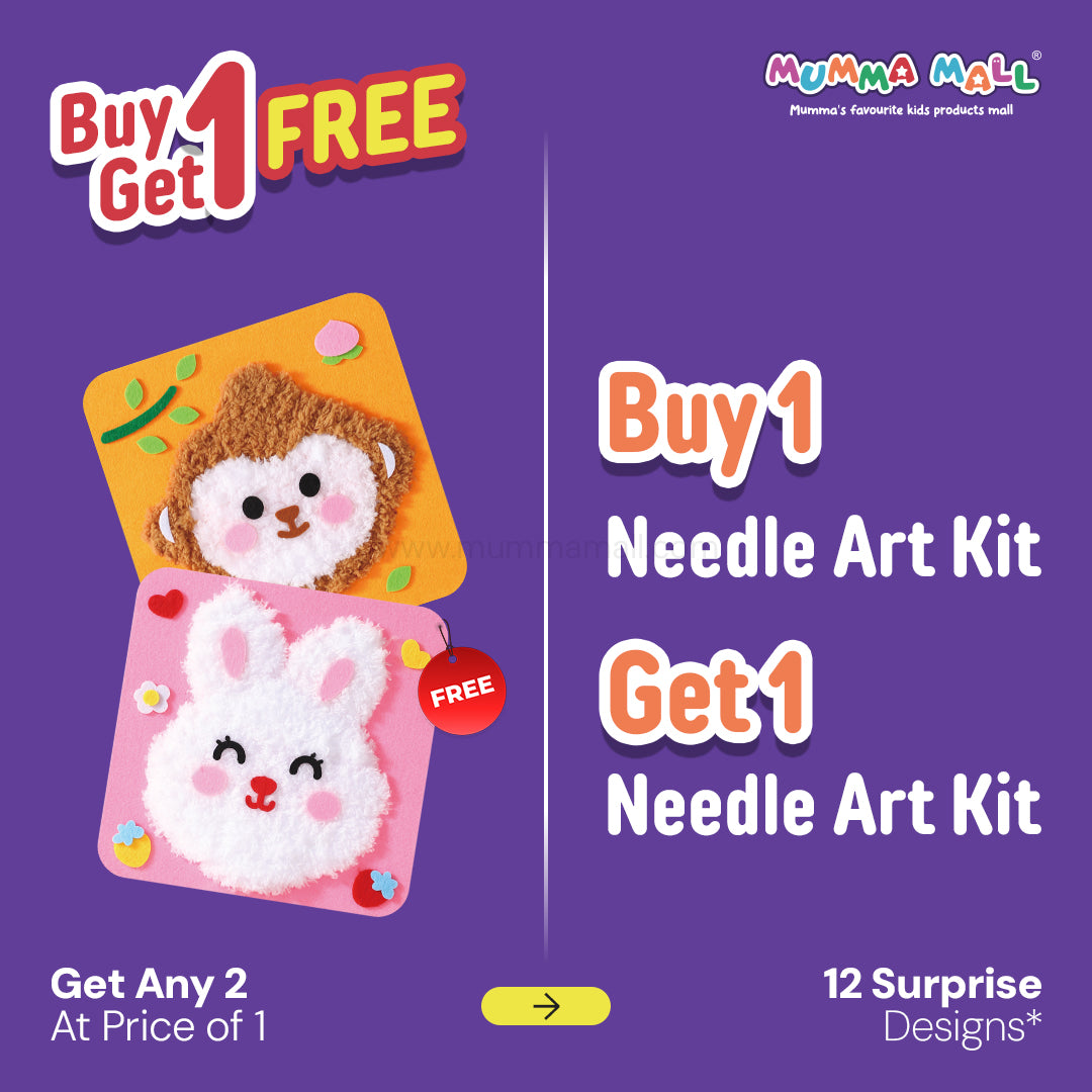 Needle Art Kit – DIY Creative Craft Set for Kids (Ages 3+) | Boosts Creativity, Focus & Hand-Eye Coordination (Buy 1 Get 1 FREE)