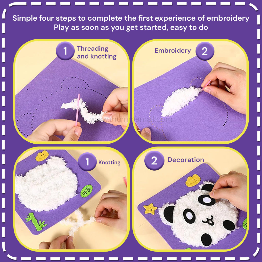 Needle Art Kit – DIY Creative Craft Set for Kids (Ages 3+) | Boosts Creativity, Focus & Hand-Eye Coordination (Buy 1 Get 1 FREE)