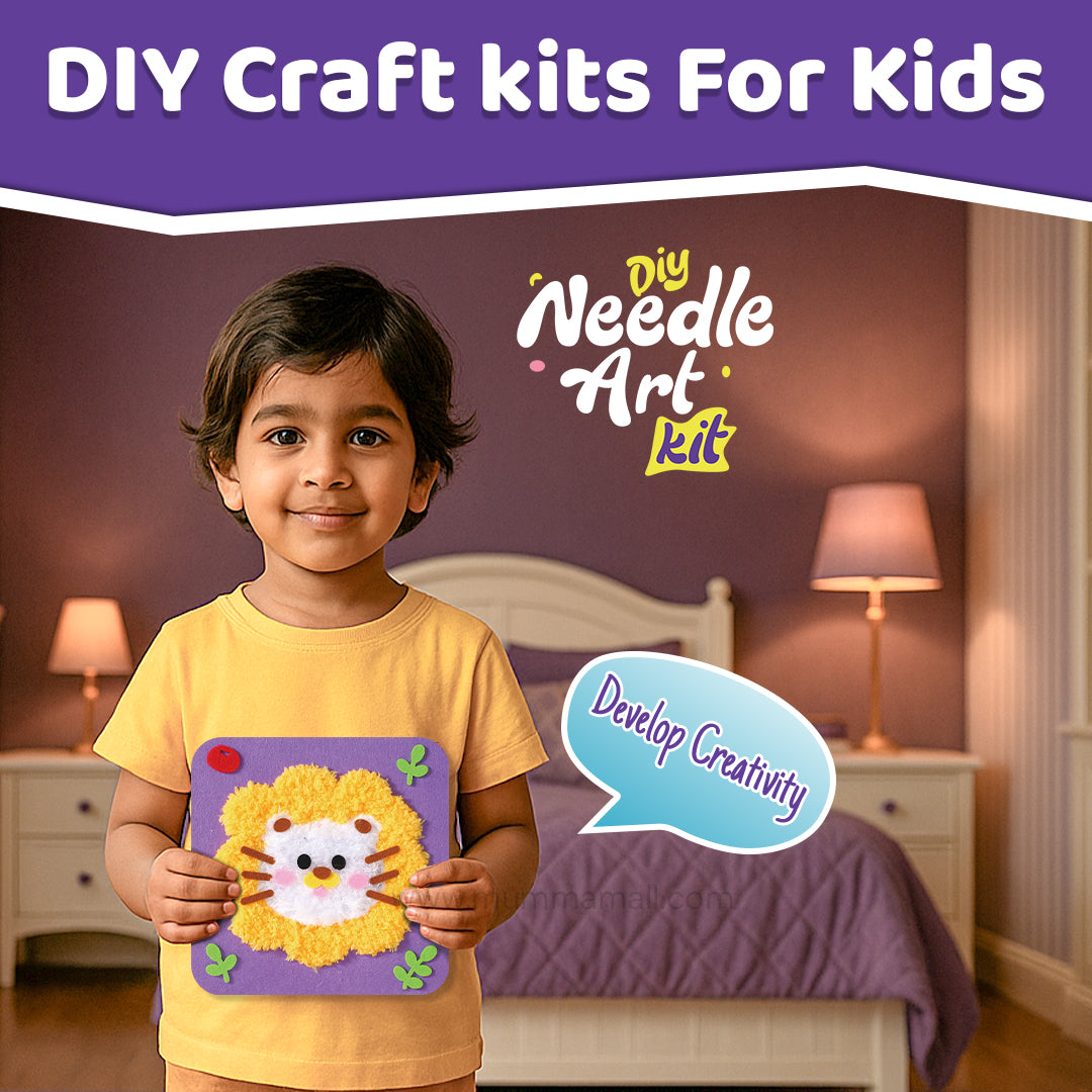 Needle Art Kit – DIY Creative Craft Set for Kids (Ages 3+) | Boosts Creativity, Focus & Hand-Eye Coordination (Buy 1 Get 1 FREE)