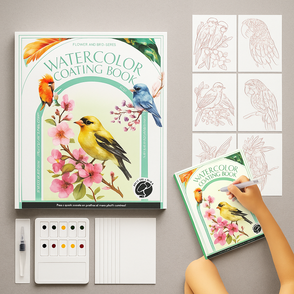 Reusable Magic Water Coloring Book – Butterfly Theme | Mess-Free, Travel-Friendly, A4, 12–16 Reusable Pages