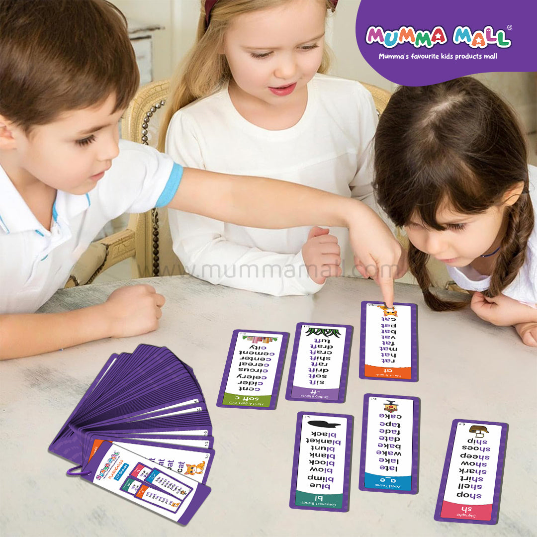 Educational Phonics Words English 60 Flashcards for Kids Ages (3-8) Ideal for Homeschooling, Montessori & Classroom Activities