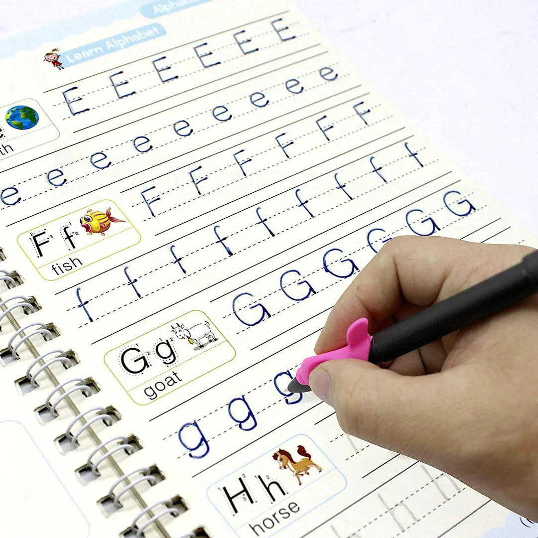 Special Magic Book Buy 1 set & Get 1 set FREE ( 8 Book + 20 Refill+2 Pen+2 Grip ) + FREE Learning 2000+ pages PDF worksheet for kids