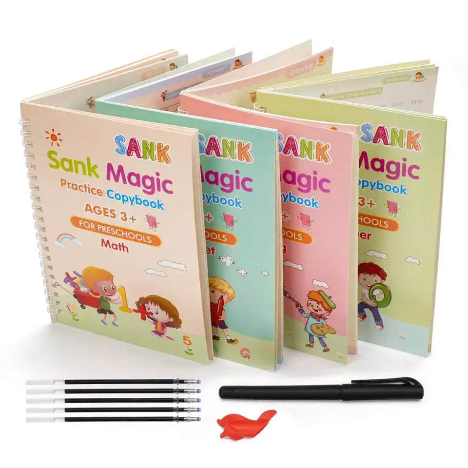 Special Magic Book Buy 1 set & Get 1 set FREE ( 8 Book + 20 Refill+2 Pen+2 Grip ) + FREE Learning 2000+ pages PDF worksheet for kids