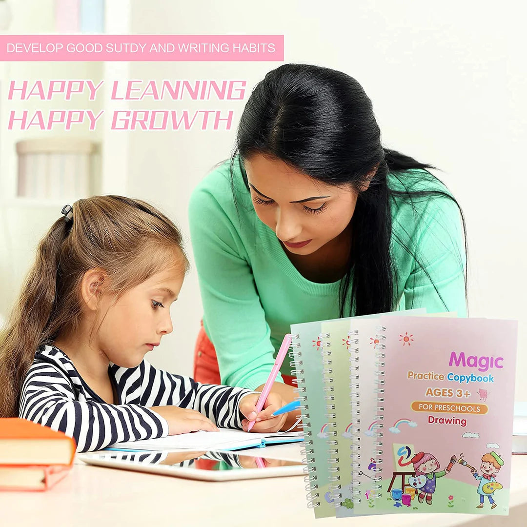 Special Magic Book Buy 1 set & Get 1 set FREE ( 8 Book + 20 Refill+2 Pen+2 Grip ) + FREE Learning 2000+ pages PDF worksheet for kids