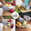 Anti Cut Resistant Level 5 Protection with Elastic Hand Fitting Safety Gloves (Free Size, Grey, 1 Pair)