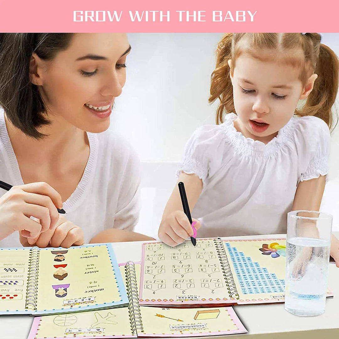 Special Magic Book Buy 1 set & Get 1 set FREE ( 8 Book + 20 Refill+2 Pen+2 Grip ) + FREE Learning 2000+ pages PDF worksheet for kids