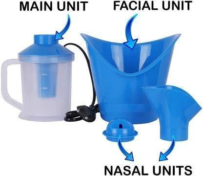 3 In 1 Plastic Steam Inhaler for Wellness Inhalation for Facial, Cold