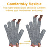 Anti Cut Resistant Level 5 Protection with Elastic Hand Fitting Safety Gloves (Free Size, Grey, 1 Pair)