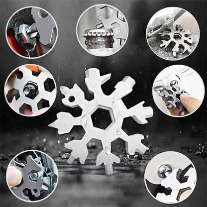 8 in 1 Stainless Steel EDC Snowflake Multitool
