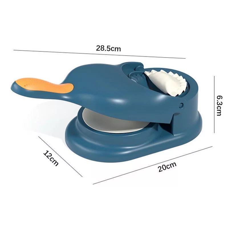 2 in 1 Dumpling Maker Machine for Momos, Gujiya, Modak & Ghughra | Manual Hand Press Puri Skin Mould | BPA Free Plastic Kitchen Tool