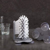 Glass Brush Cleaner with Suction Base & Nylon Bristle for Cups