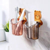 Load image into Gallery viewer, Wall Mounted Self Adhesive Teddy Bear  ToothBrush Holders