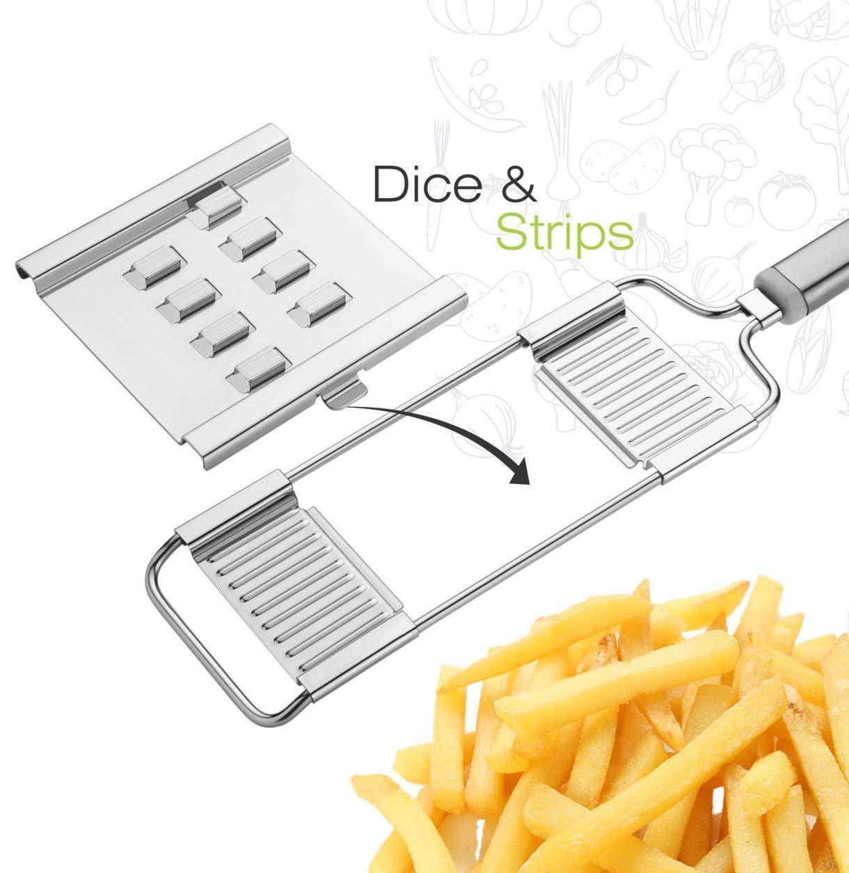6 In 1 Multipurpose Stainless Steel Vegetable, French Fries Cutter, Slicer Graters