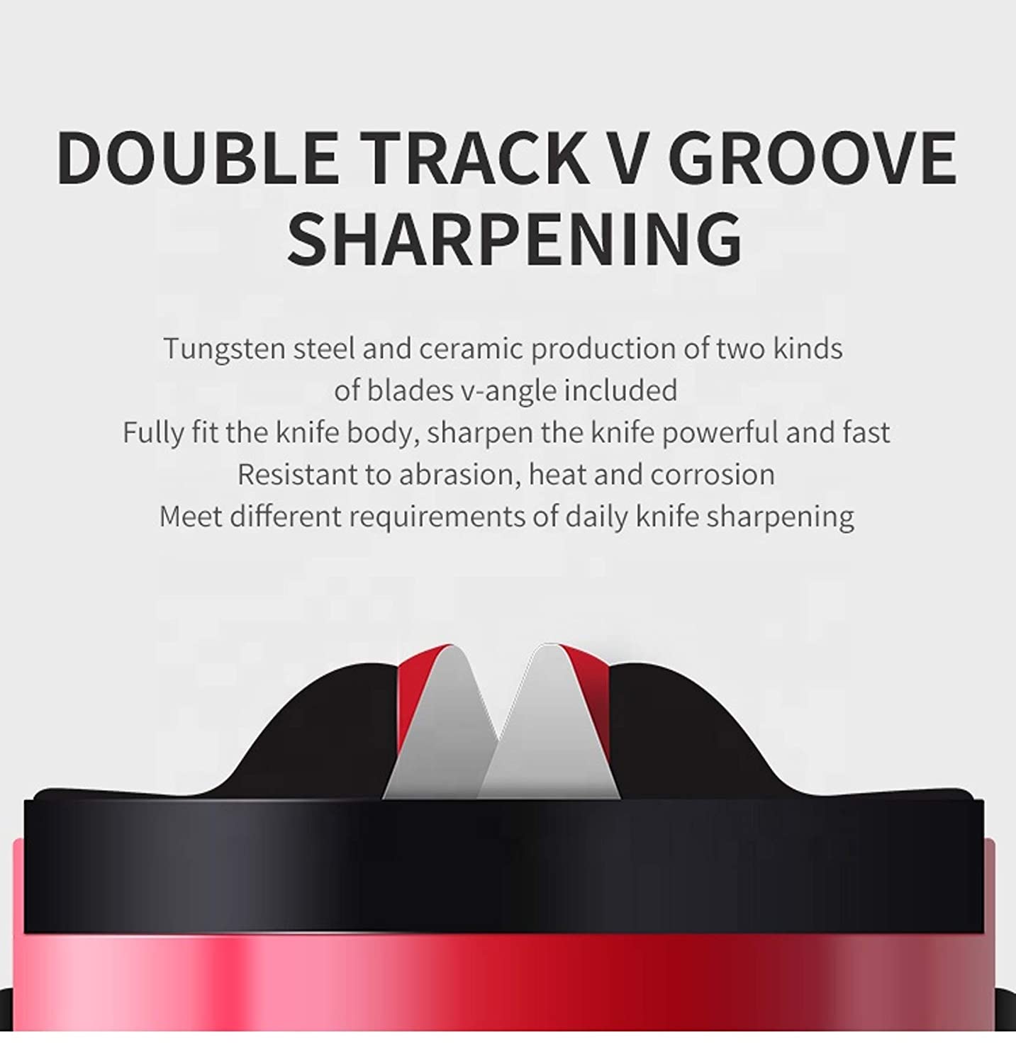 Manual Kitchen Knife Sharpener With Suction Pad