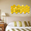 Load image into Gallery viewer, Hexagon 3D Acrylic Decorative gold Mirror- 15 pcs