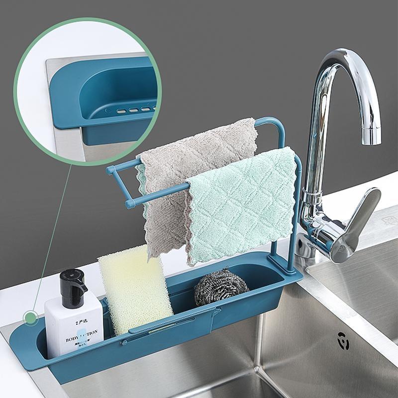 Expandable Sink Holder Sponge Soap Holder Drainer Sink Trays