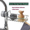 Load image into Gallery viewer, Multifunctional Stainless Steel Caddy Over Sink Clamp Faucet Sponge Scrubber Holder Storage Hanging Shelf Draining Bathroom Tap Organizer Rack - Multicolour