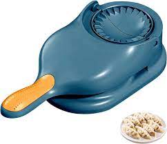 2 in 1 Dumpling Maker Machine for Momos, Gujiya, Modak & Ghughra | Manual Hand Press Puri Skin Mould | BPA Free Plastic Kitchen Tool