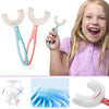 Kids U Shaped Toothbrush with Silicone Bristles Massage Toddler Toothbrush, 360° All-Round Oral Cleaning Tooth Brush U-Shaped Training Toothbrushes for Kids Childrens
